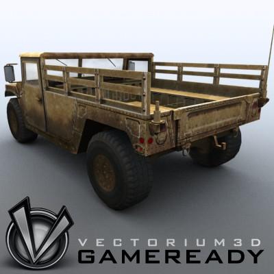 3D Model of Low poly model of HUMVEE with one 1024x1024 diffusion/opacity TGA texture - 3D Render 0